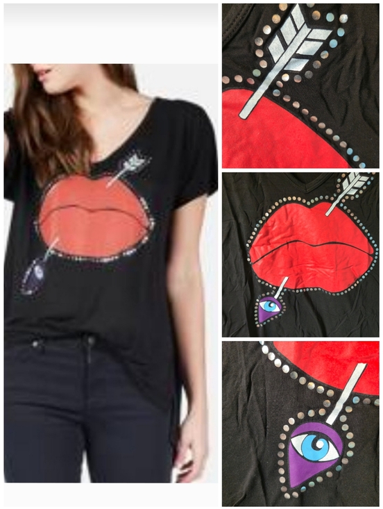 Lauren Moshi Tops - Lauren Moshi Lip Arrow shirt